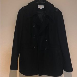MICHAEL KORS BLACK LINED PEACOAT
